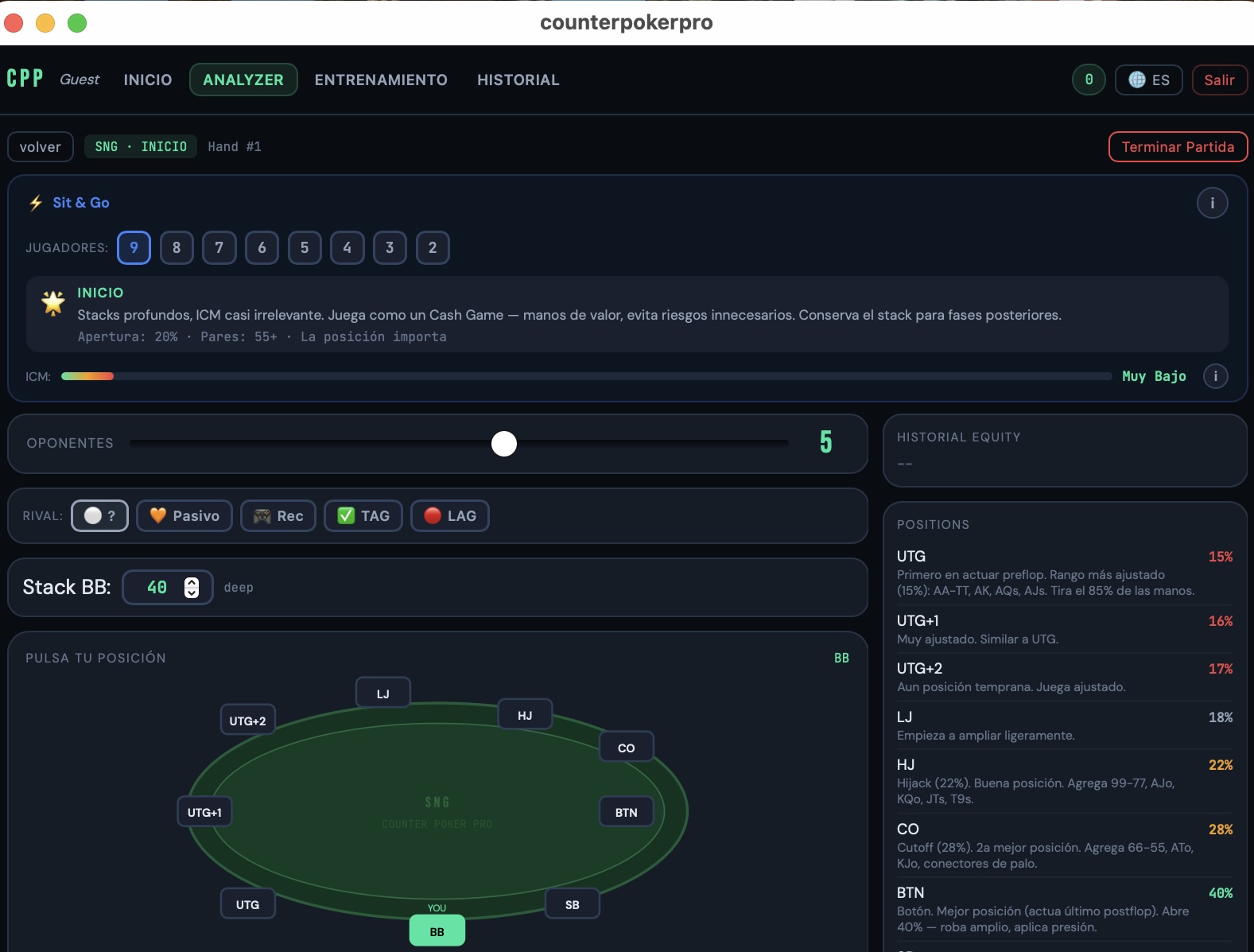 Domina la presión del torneo